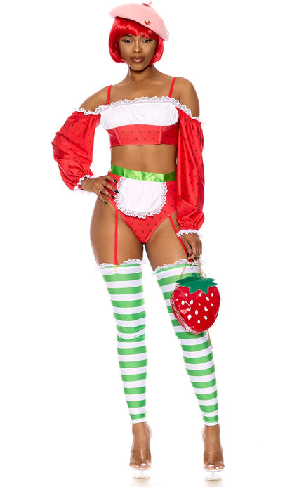 Strawberry Shortie Cartoon Character Costume