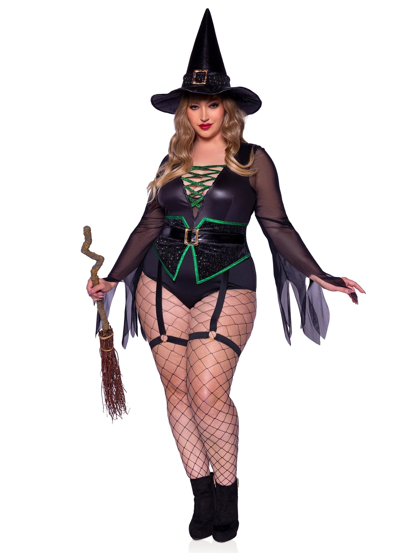 Plus Broomstick Babe Witch Costume