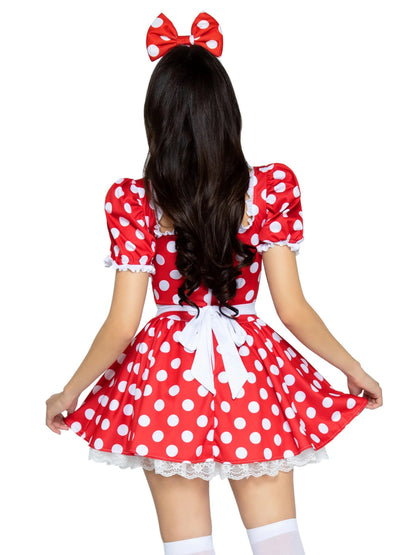 Polka Dot Dress With Headband Costume