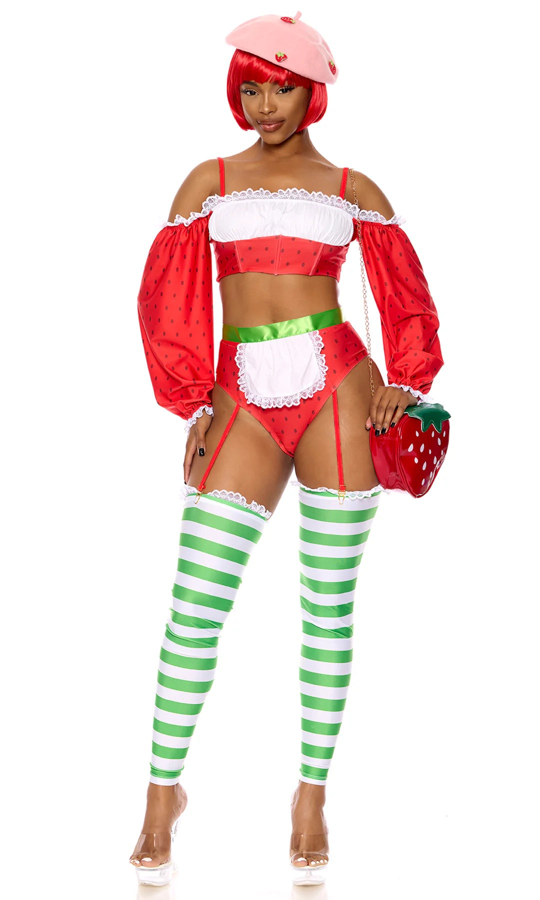 Strawberry Shortie Cartoon Character Costume