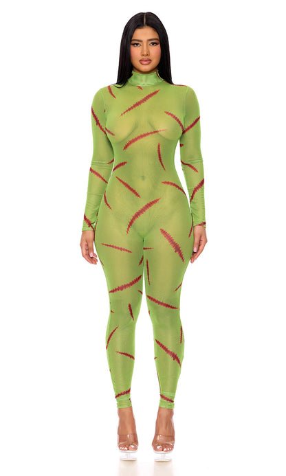 Mesh Monster Jumpsuit Costume