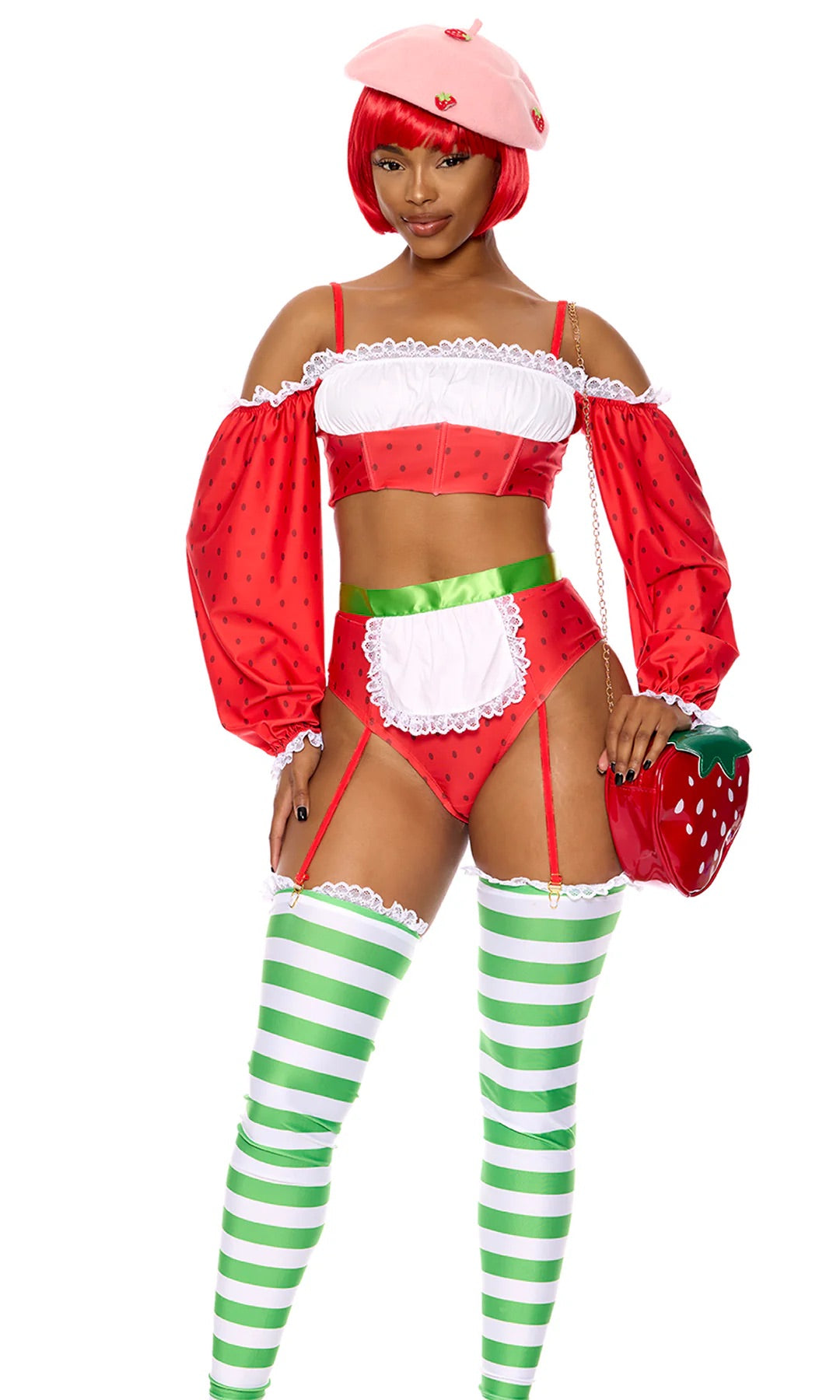 Strawberry Shortie Cartoon Character Costume