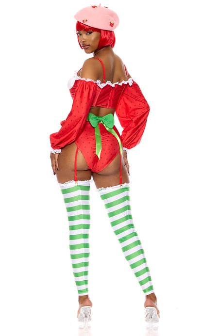 Strawberry Shortie Cartoon Character Costume