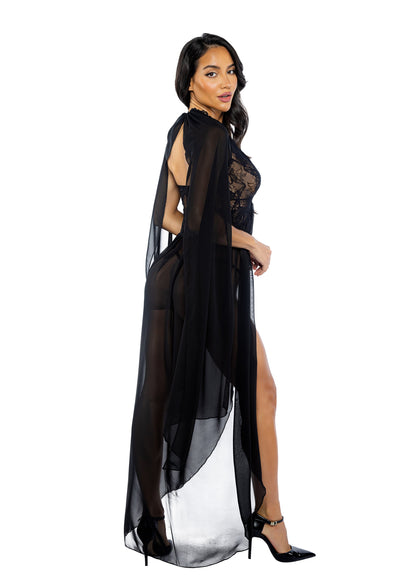 LI768 - Smoldering Maxi Nightgown 2-Piece Set