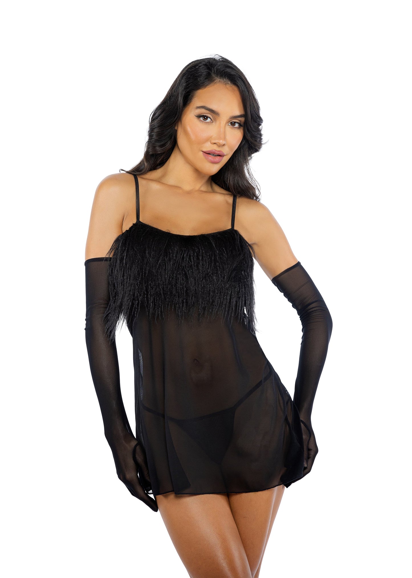 LI773 - Amelia 2-Piece Feather Babydoll