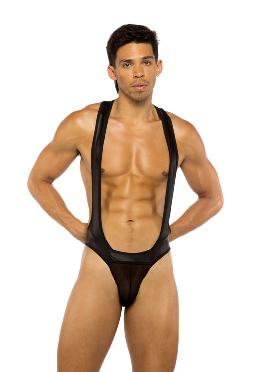 LI788 - Mens Wrestling Leotard Jockstrap Singlet