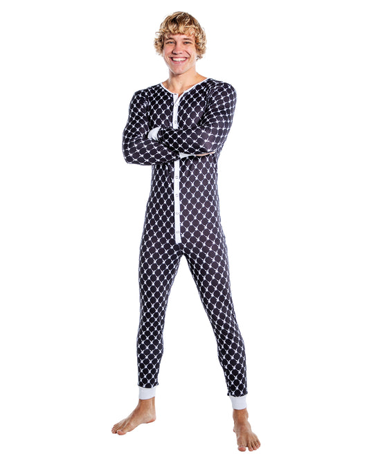 PBLI171 - Playboy Mens Bunny Cozy Lounge Union Suit