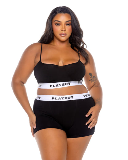 PBLI172 - Playboy Bunny Sport Lounge Bralette 2pc Set