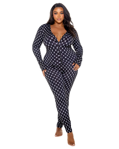 PBLI173 - Playboy Bunny Cozy Lounge Union Suit