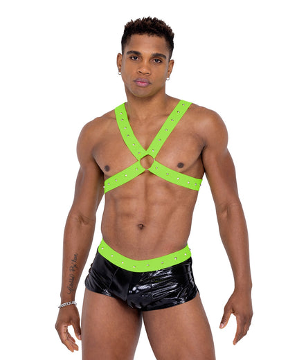 6333 - Mens Vinyl Mesh Runner Shorts