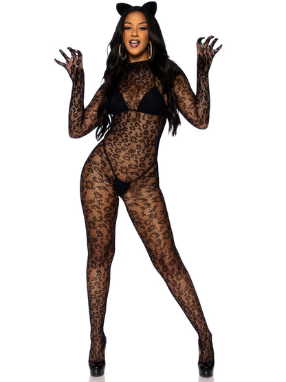 Gloved Leopard Catsuit