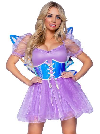 Leg Avenue A2905 Iridescent Waist Cincher Fairy Wings