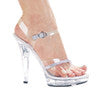 5" Heel Clear Rhinestone Sandal.